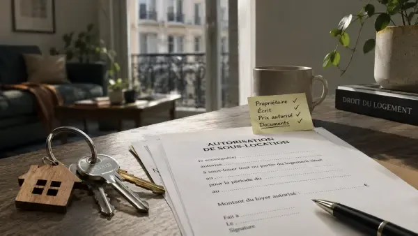 Illustration - Clés et bail de logement