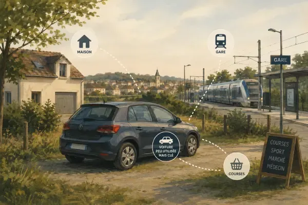Voiture partagée près d’une gare