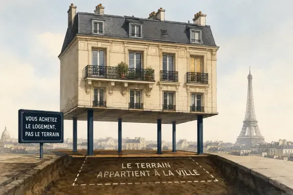 Clé et façade parisienne