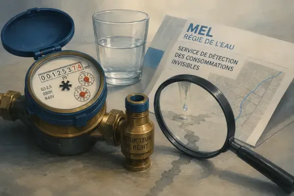 Robinet et compteur d’eau