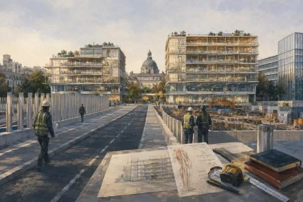Chantier médical près de l’hôpital