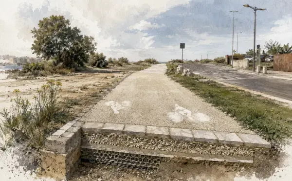 Illustration - piste cyclable expérimentale