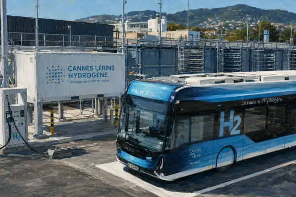 Illustration - Bus hydrogène au dépôt