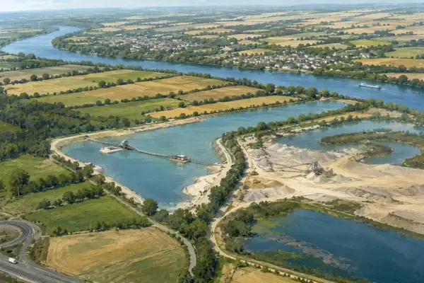 Illustration d’une carrière alluviale