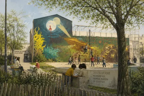 Illustration d’un bâtiment de quartier