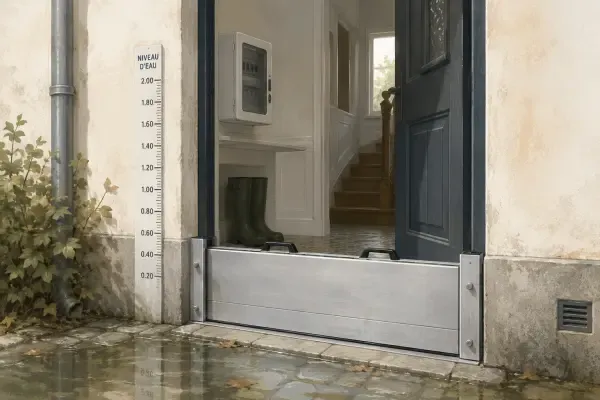 Maison face à la crue