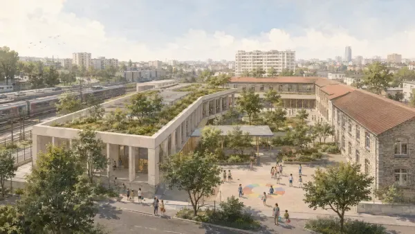 Illustration - Cour d’école rénovée