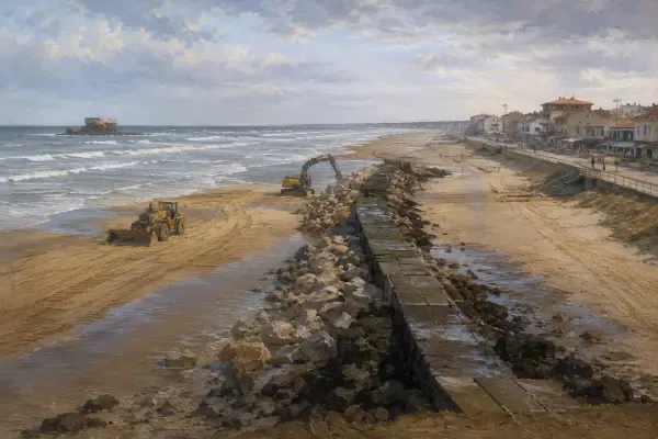 Épis sur la plage de Montalivet