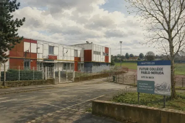 Illustration - collège en reconstruction