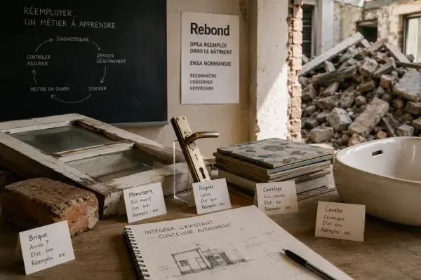 Matériaux de chantier réemployés