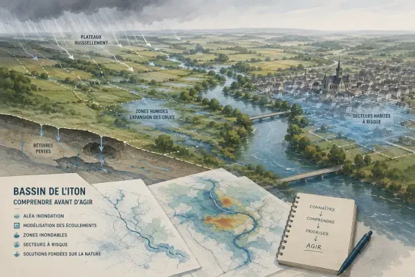 Carte abstraite du bassin de l’Iton