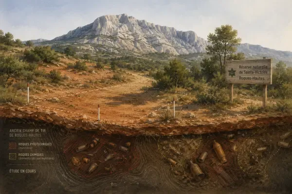 Illustration - Ancien champ de tir à Sainte-Victoire