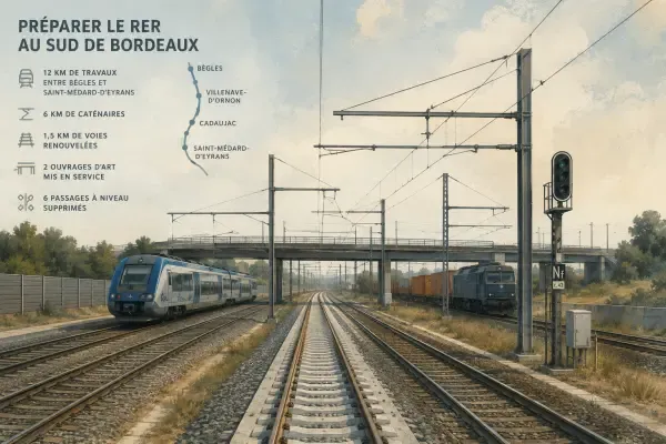 Rails au sud de Bordeaux