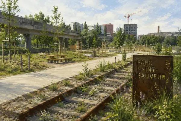 Parc urbain sur ancienne friche