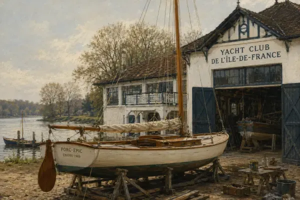 Bateau ancien sur la Seine
