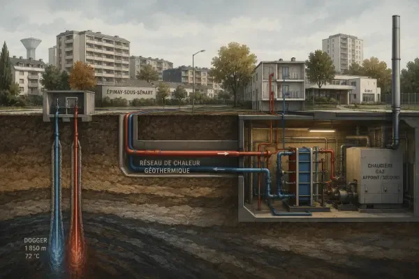 Réseau géothermique sous la ville