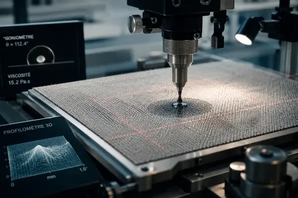 Goutte technique sur textile