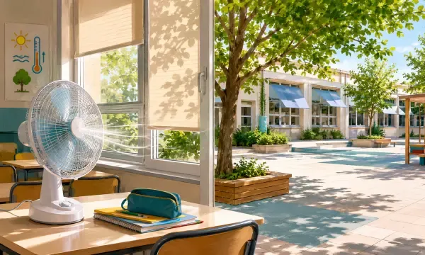 École face aux fortes chaleurs