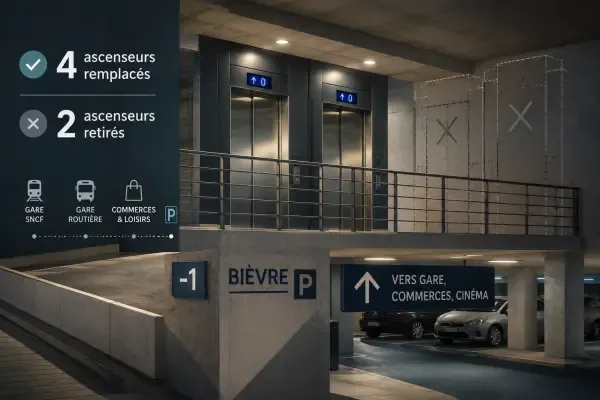 Ascenseurs du parking Bièvre