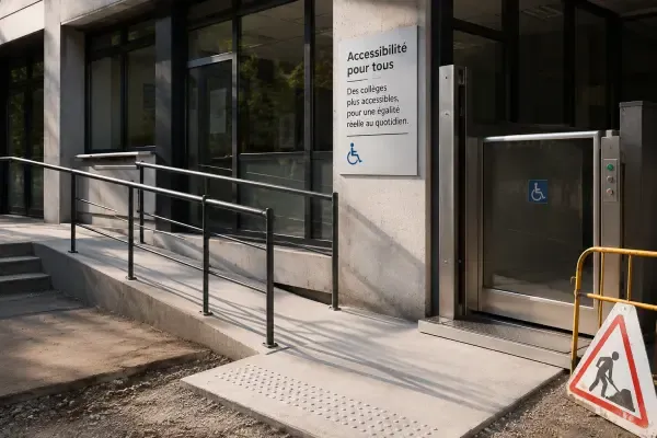 Illustration - collège en travaux accessibles