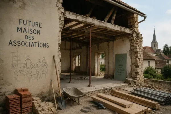Illustration - Maison communale en chantier