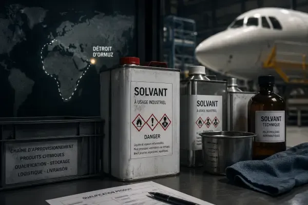 Solvants près d’un atelier aéronautique