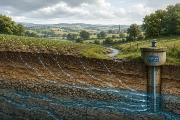 Illustration - captage d’eau rural