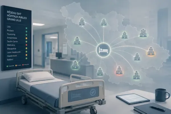 Lits d’hôpital en réseau