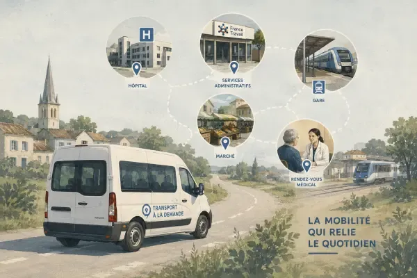 Illustration - minibus en Gironde