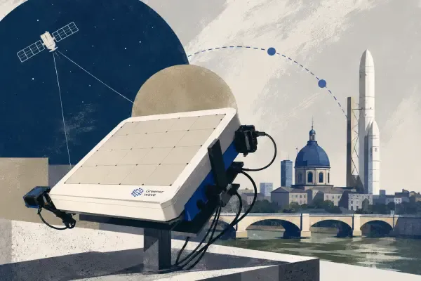 Antenne satellite en test