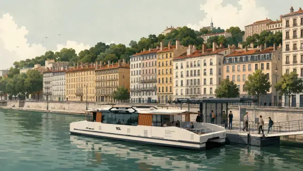 Navette électrique sur la Saône