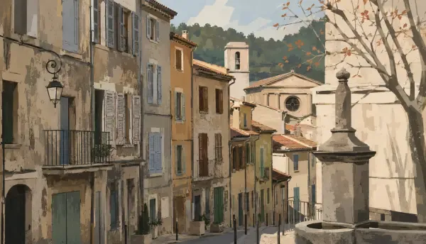 Illustration du centre ancien d’Auriol