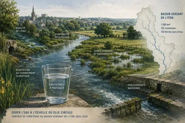 Illustration du bassin de l’Iton