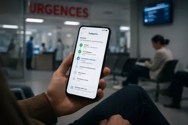 Patient suivant son parcours aux urgences