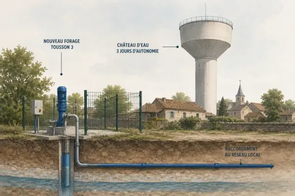 Forage et château d’eau