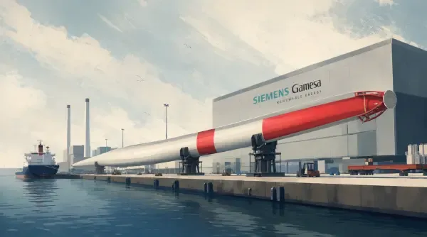 Pales d’éolienne au port