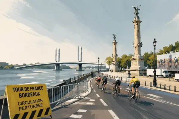 Cyclistes sur les quais bordelais