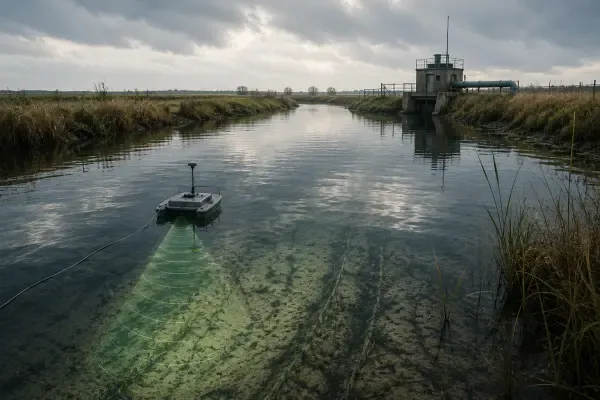 Canal des Wateringues en eau basse
