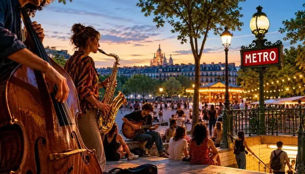 Musique dans une rue parisienne