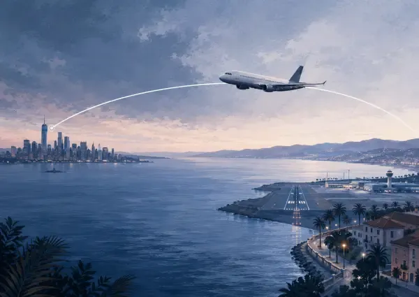 Avion au-dessus de Nice