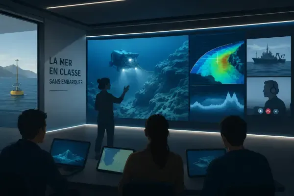Illustration - salle immersive marine