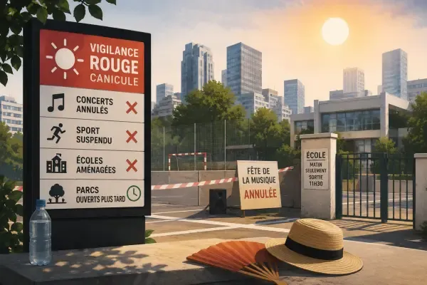 Illustration - ville sous canicule
