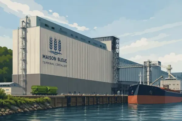 Illustration - terminal céréalier portuaire