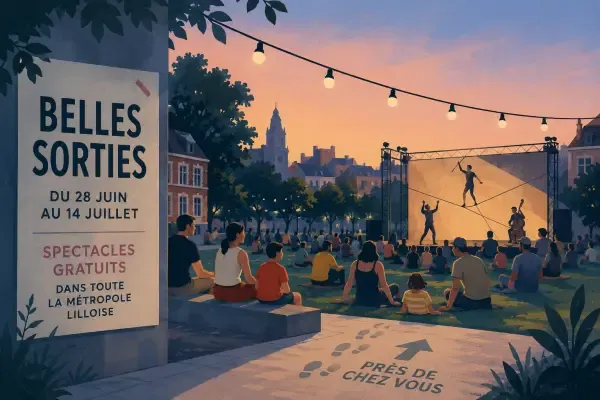Illustration - spectacle estival en plein air