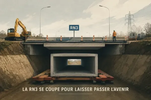 Illustration - chantier routier sous la RN3
