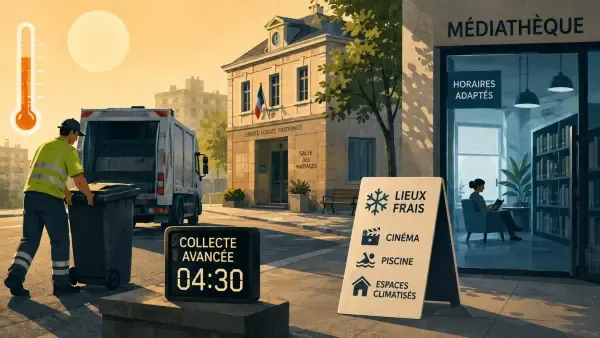 Illustration - services publics en canicule