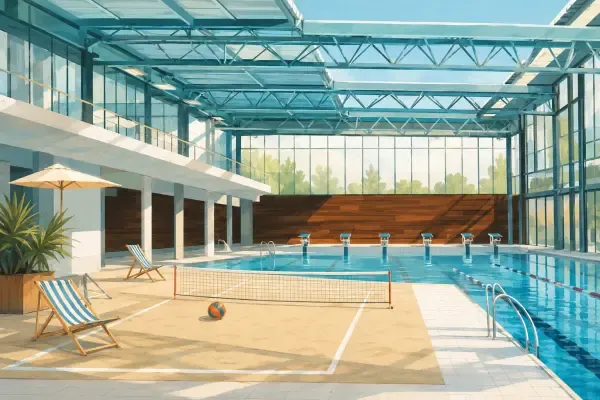 Solarium de la piscine Pierre-de-Coubertin