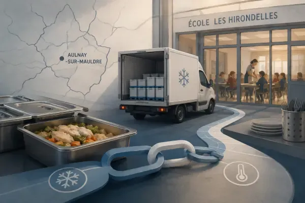 Illustration - Cantine scolaire en livraison