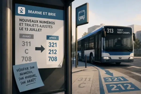 Bus à un arrêt francilien