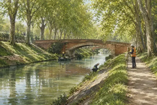 Berges du canal à Toulouse